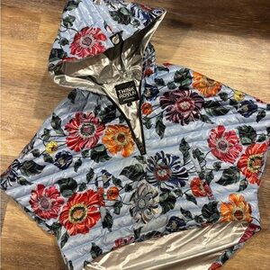 THINK ROYLN Silver Lined Floral Poncho